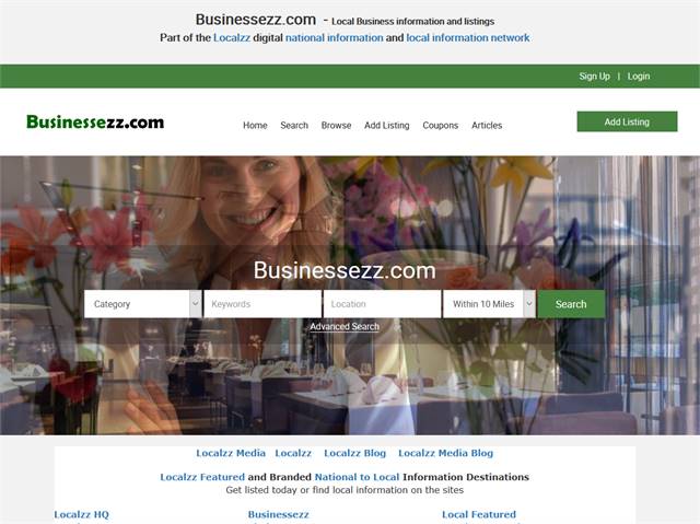 Businessezz.com  - National to local business and information listings. 